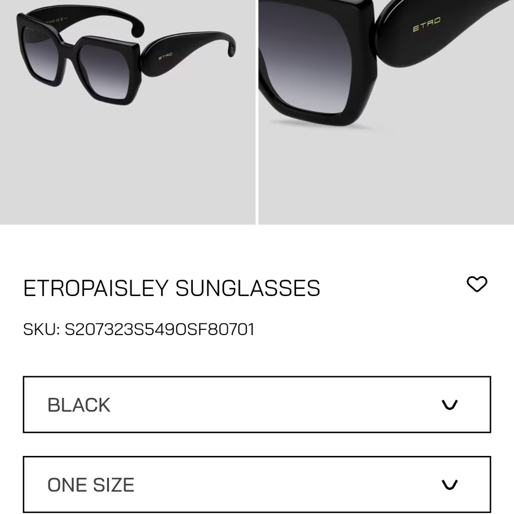NEW Etro Paisley Black Women's Sunglasses - Picture 10 of 13
